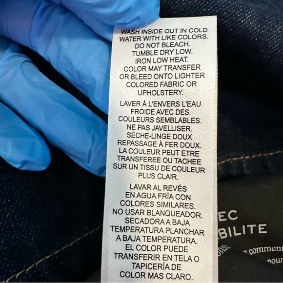 FRAME Denim Oversized Button Detail Dark Blue Denim Mini Dress Women Size XS - Picture 11 of 12